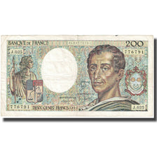 France, 200 Francs, Montesquieu, 1982, VF(20-25), Fayette:70.04, KM:155a
