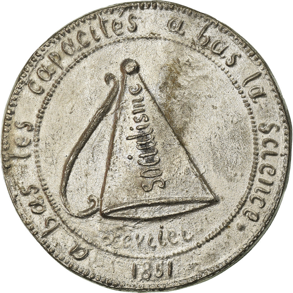 France, Medal, French Second Republic, Politics, Society, War, 1851, AU(50-53)