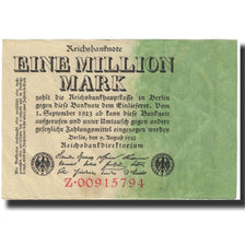Banknot, Niemcy, 1 Million Mark, 1923, 1923-08-09, KM:102a, UNC(65-70)