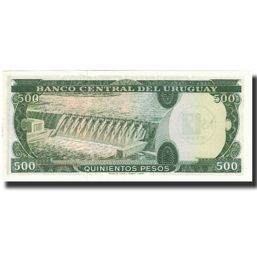Banknote, Uruguay, 0.50 Nuevo Peso on 500 Pesos, Undated (1967), KM:54