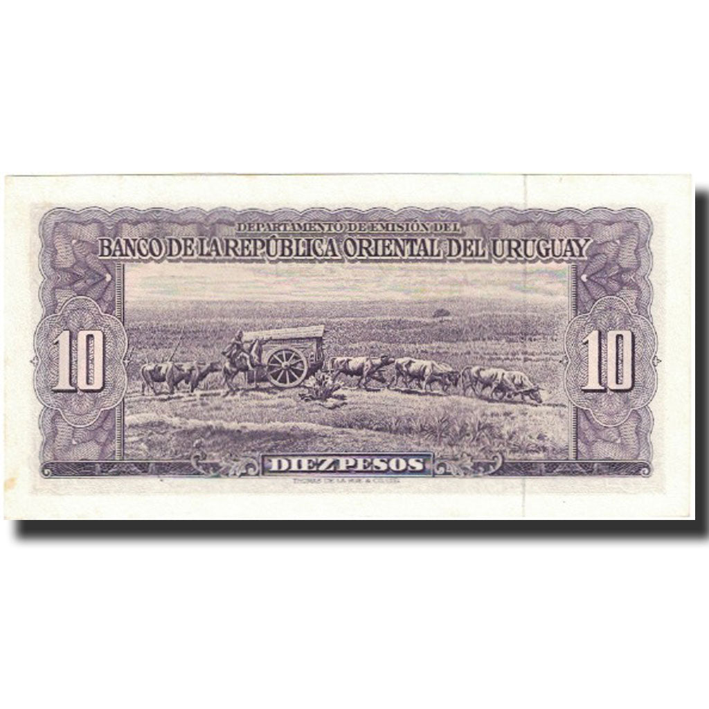 Geldschein, Uruguay, 10 Pesos, 1939, KM:37D, UNZ