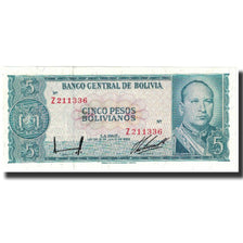 Billete, 5 Pesos Bolivianos, 1962, Bolivia, 1962-07-13, KM:153a, UNC