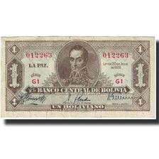 Biljet, Bolivia, 1 Boliviano, L.1928, 1952, KM:128a, NIEUW