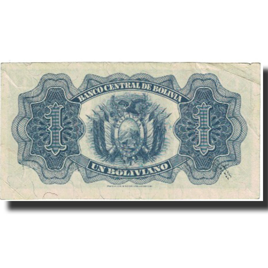 Biljet, Bolivia, 1 Boliviano, L.1928, 1952, KM:128a, NIEUW