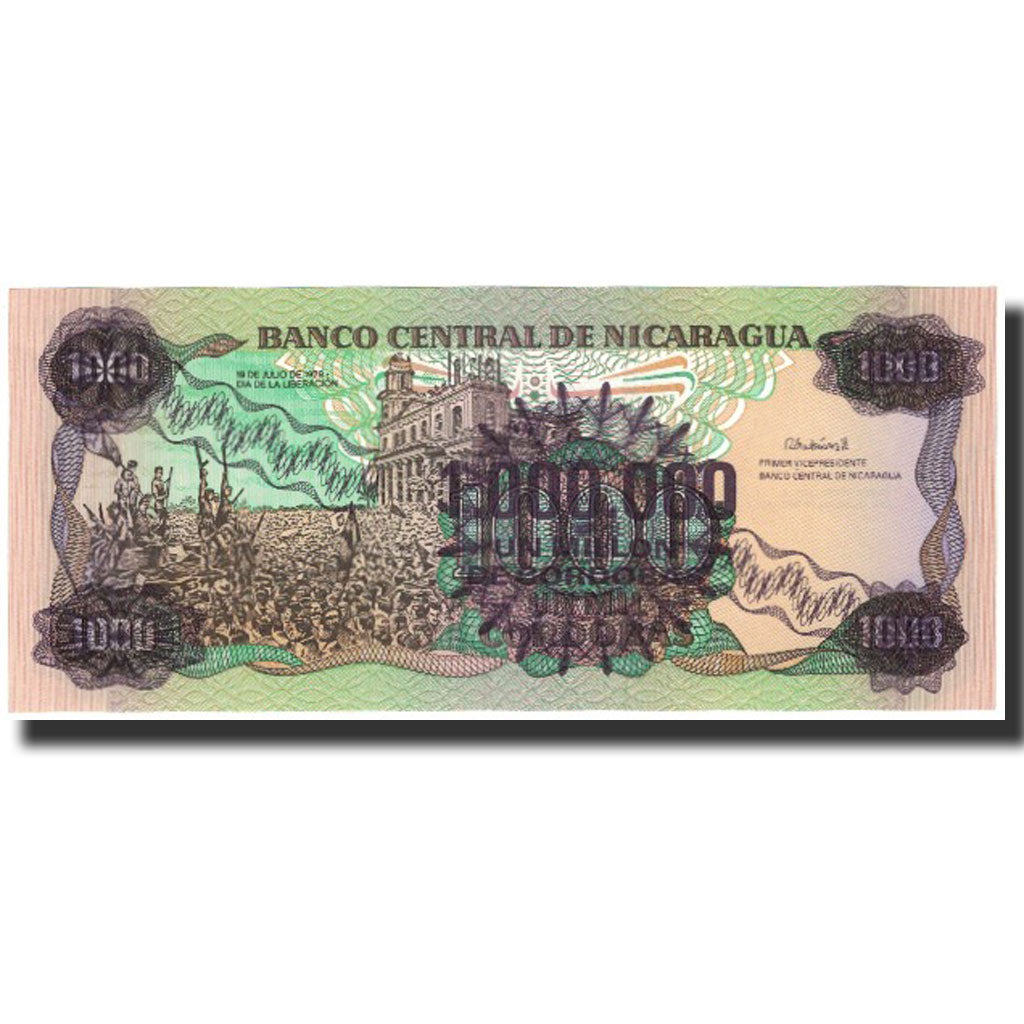 Banknote, Nicaragua, 1 Million Córdobas on 1000 Córdobas, 1990, KM:164