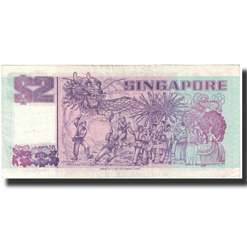 Geldschein, Singapur, 2 Dollars, Undated (1992), KM:28, UNZ