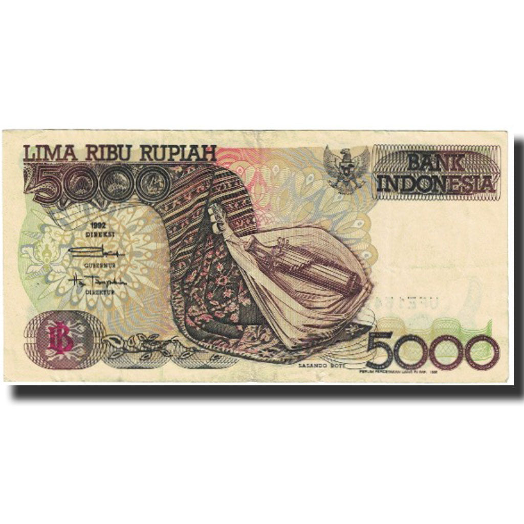 Banknote, Indonesia, 5000 Rupiah, 1992, KM:130a, UNC(65-70)
