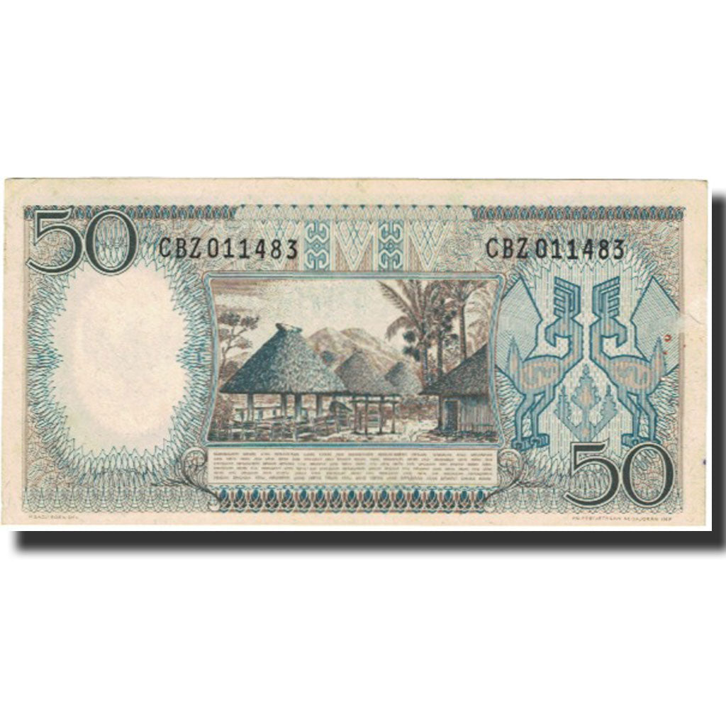 Banknote, Indonesia, 50 Rupiah, 1964, KM:96, UNC(63)