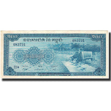 Nota, Camboja, 100 Riels, Undated (1970), KM:13b, AU(55-58)