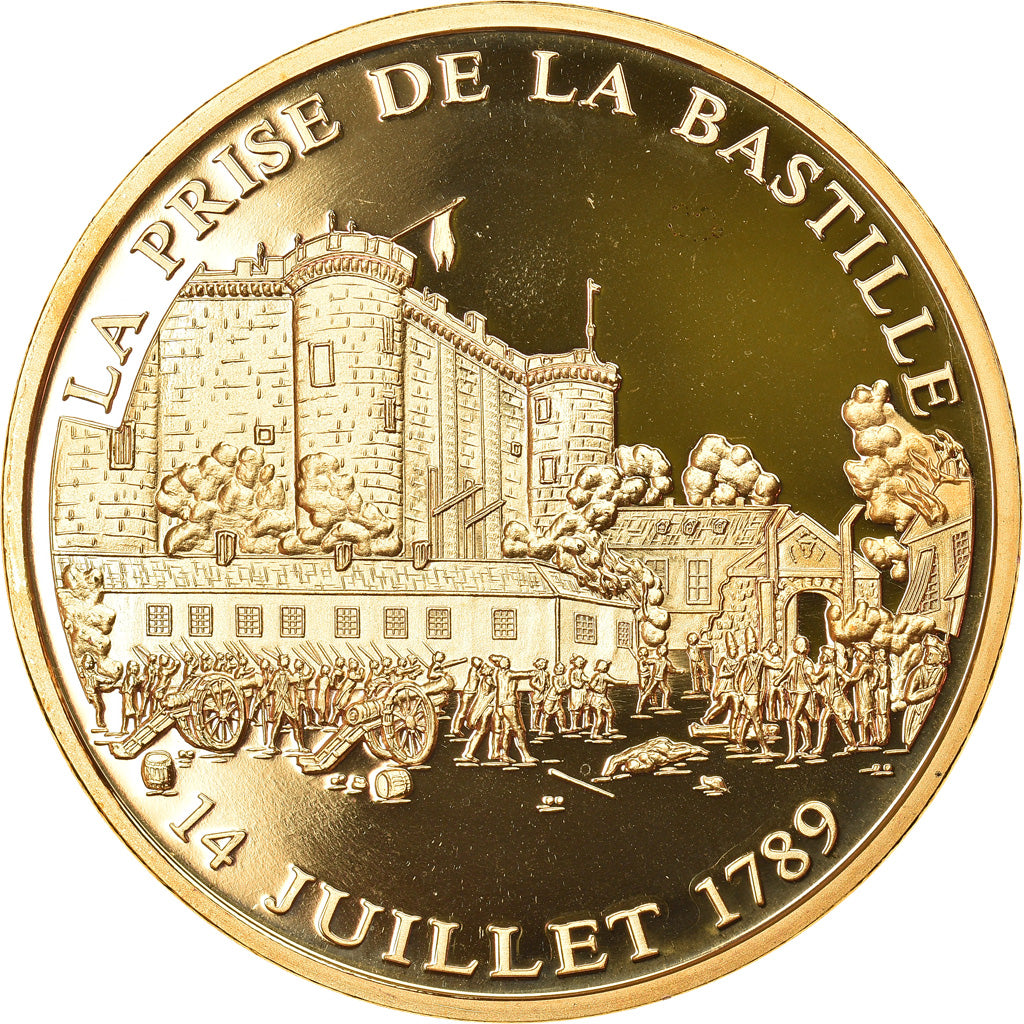 France, Medal, Histoire de France, Prise de la Bastille, History, MS(64), Copper