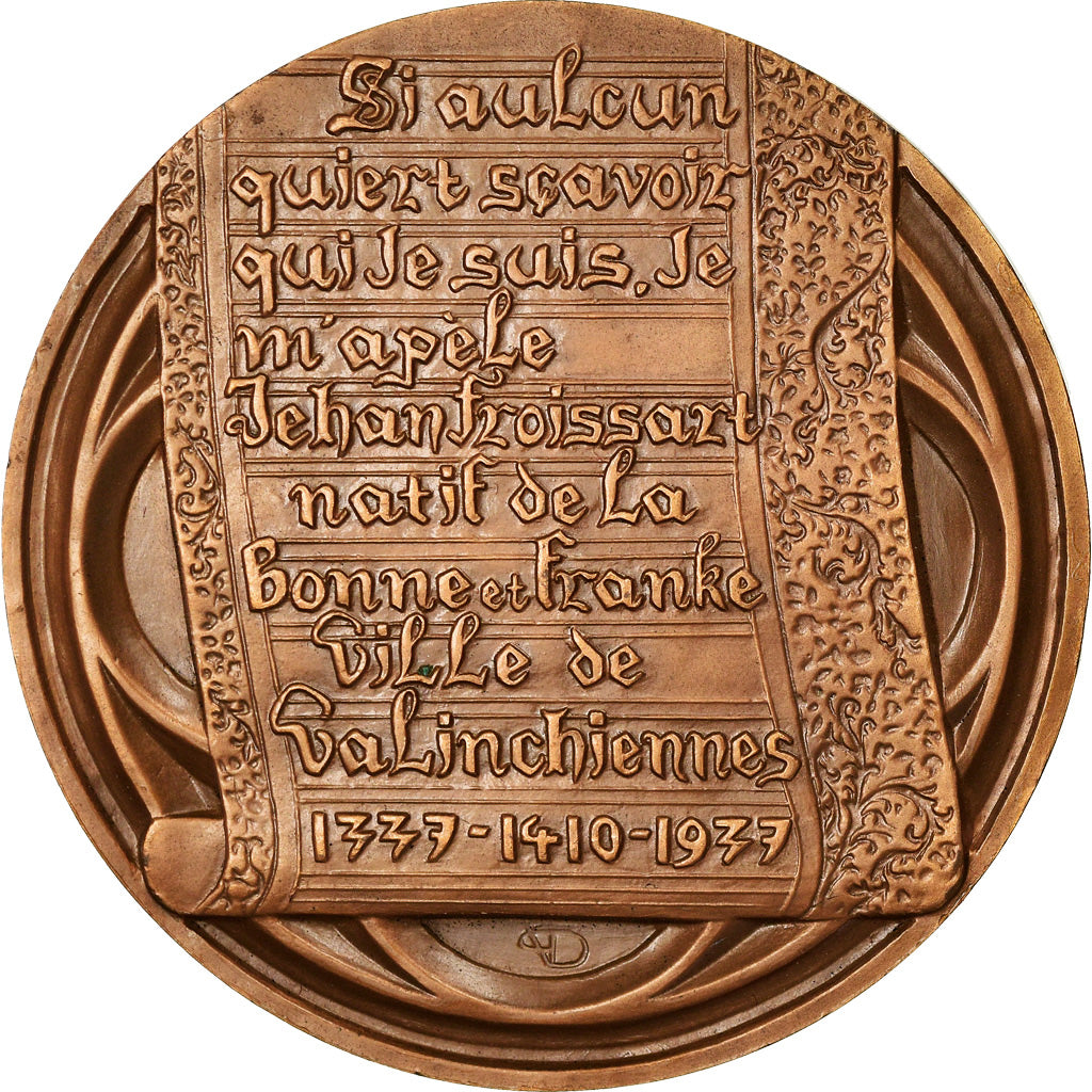 France, Medal, French Third Republic, History, 1937, SUP+, Bronze