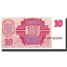 Banknot, Łotwa, 10 Rublu, 1992, Undated (1992), KM:38, UNC(65-70)