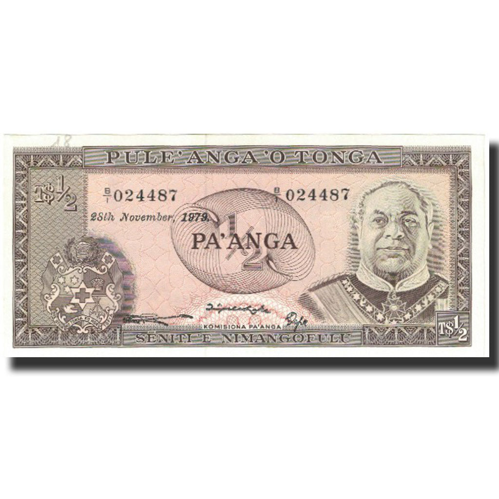 Banknote, Tonga, 1/2 Pa'anga, 1979, 1979-11-28, KM:18b, UNC(65-70)