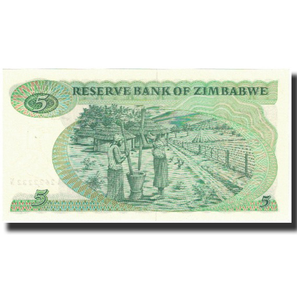 Banknote, Zimbabwe, 5 Dollars, 1983, KM:2c, UNC(65-70)