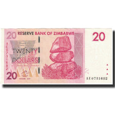 Banconote, Zimbabwe, 20 Dollars, 2007, Undated (2007), KM:68, FDS