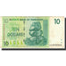 Nota, Zimbabué, 10 Dollars, 2007, Undated (2007), KM:67, AU(55-58)
