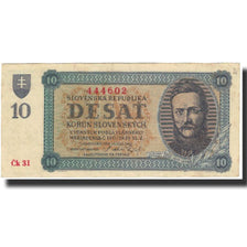 Banknot, Słowacja, 10 Korun, 1943, 1943-05-20, KM:6a, UNC(65-70)
