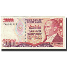 Banknote, Turkey, 20,000 Lira, 1970, 1970-01-14, KM:202, UNC(65-70)