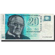 Banconote, Finlandia, 20 Markkaa, 1993, KM:123, FDS