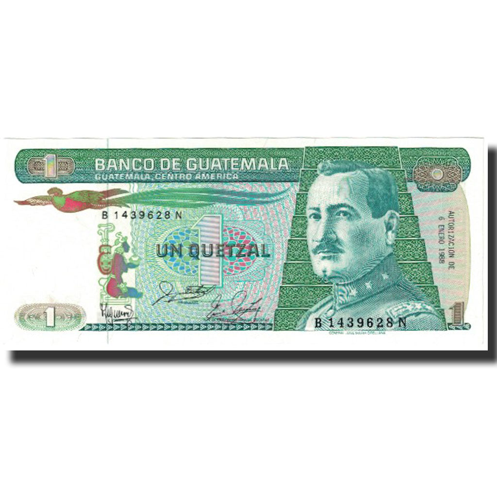 Banknote, Guatemala, 1 Quetzal, 1988, 1988-01-06, KM:66, UNC(65-70)