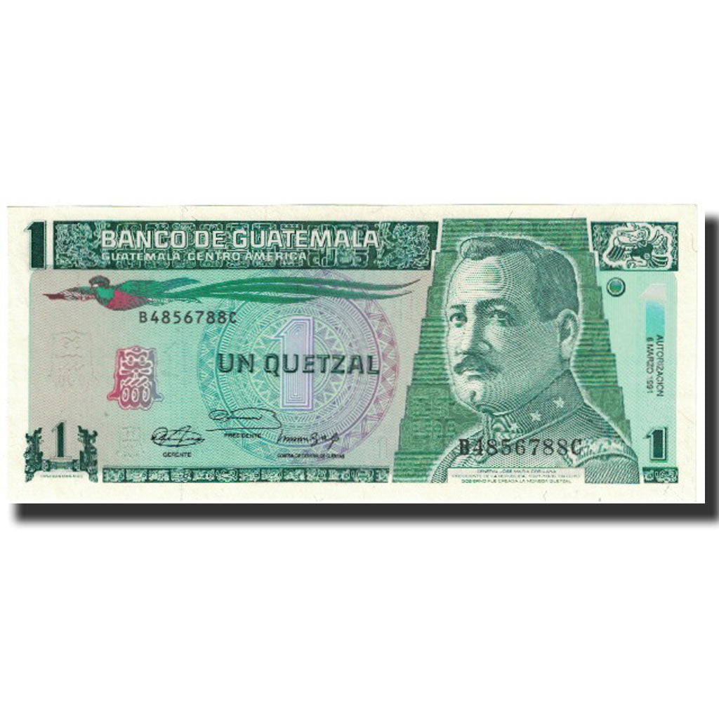 Billet, Guatemala, 1 Quetzal, 1991, 1991-03-06, KM:66, NEUF