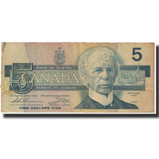Nota, Canadá, 5 Dollars, 1986, KM:95b, VF(20-25)