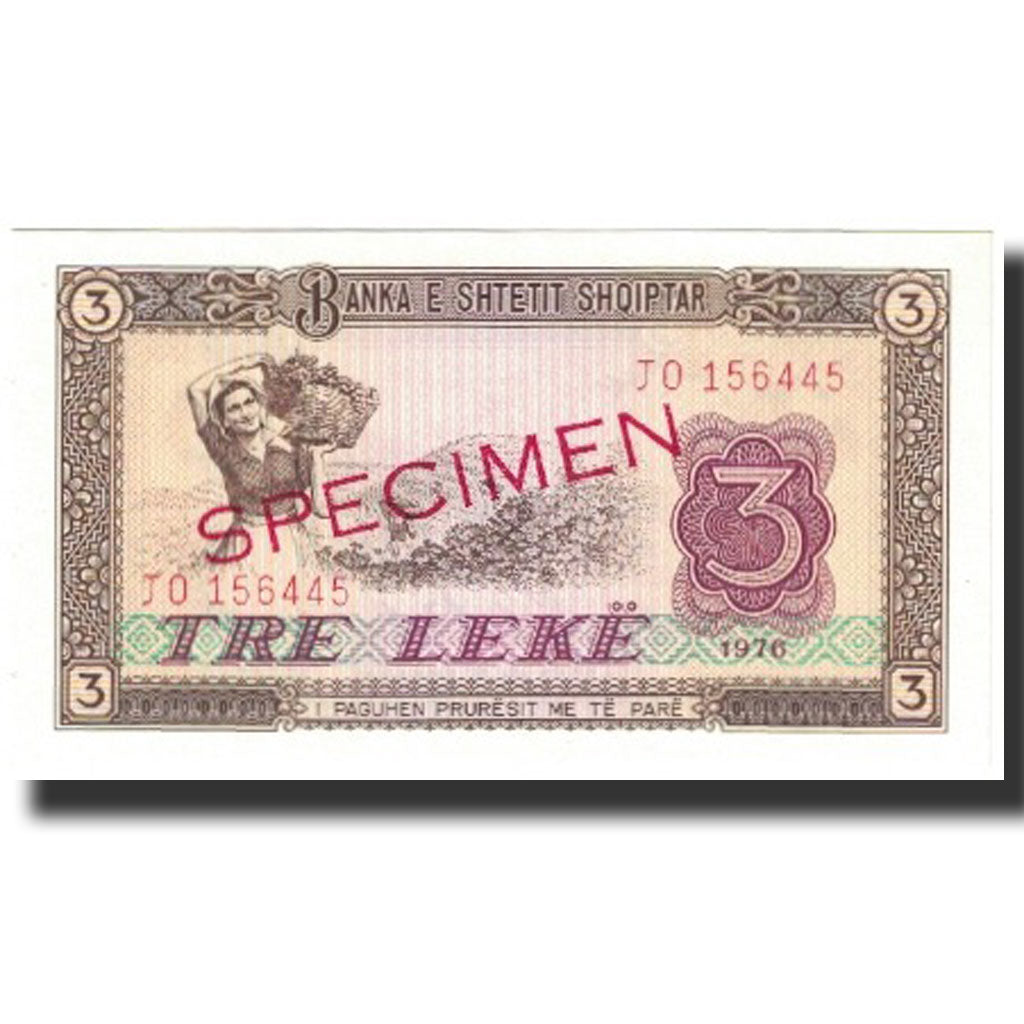 Banconote, Albania, 3 Lekë, 1976, KM:41s2, FDS