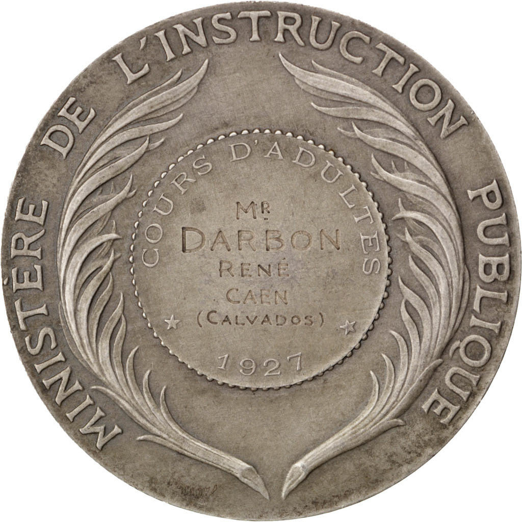 République Française, Médaille, Ministère de l'Instruction Publique