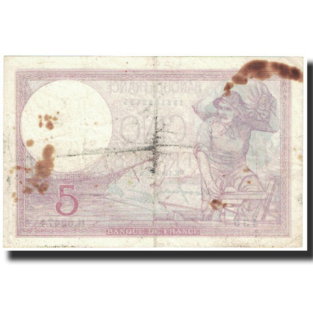 Frankreich, 5 Francs, Violet, 1939, 1939-09-14, S, Fayette:04.08, KM:83