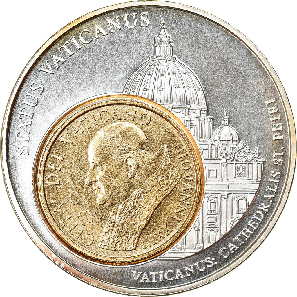 Vatican, Medal, European Currencies, 100 Lires, MS(64), Copper-nickel