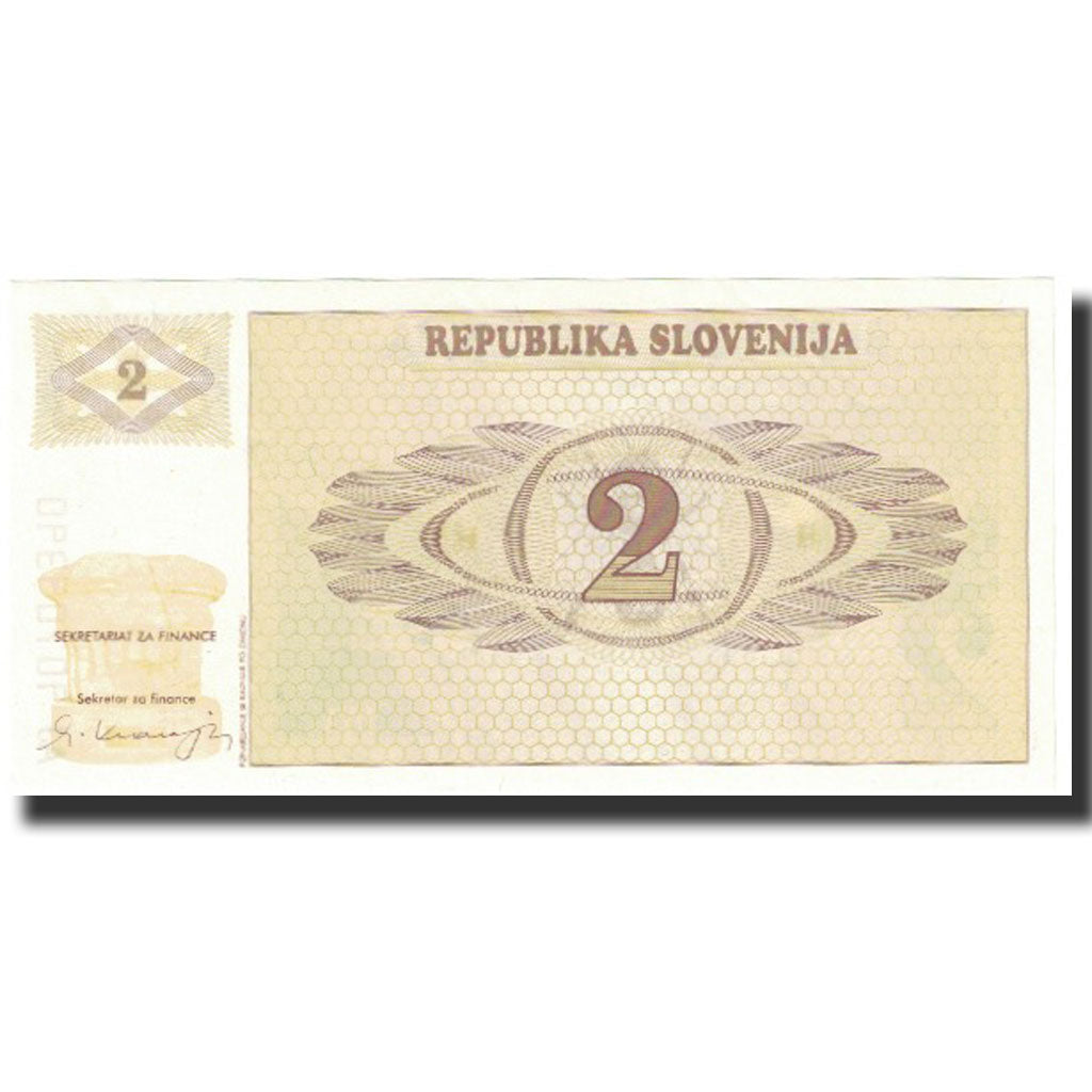 Banknote, Slovenia, 2 (Tolarjev), Undated (1990), KM:2a, UNC(65-70)