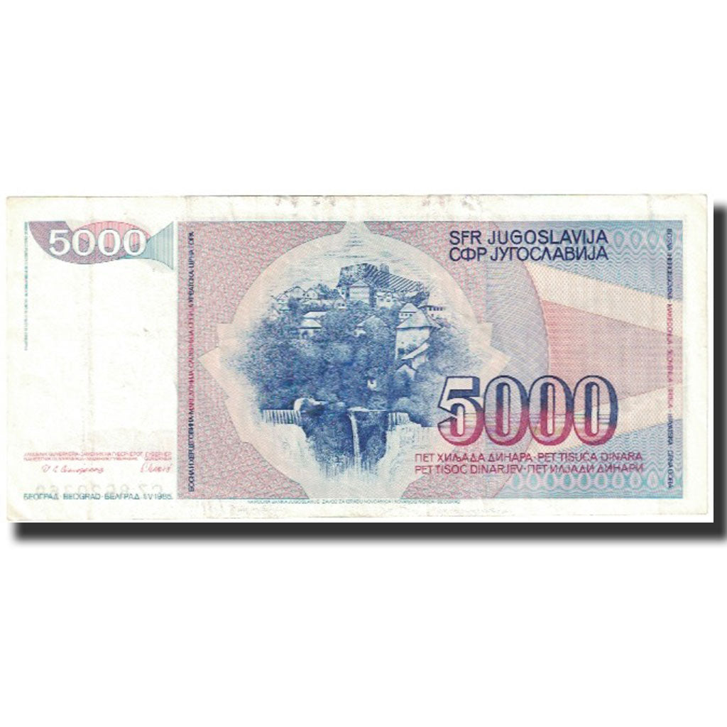 Geldschein, Jugoslawien, 5000 Dinara, 1985, KM:93a, UNZ-