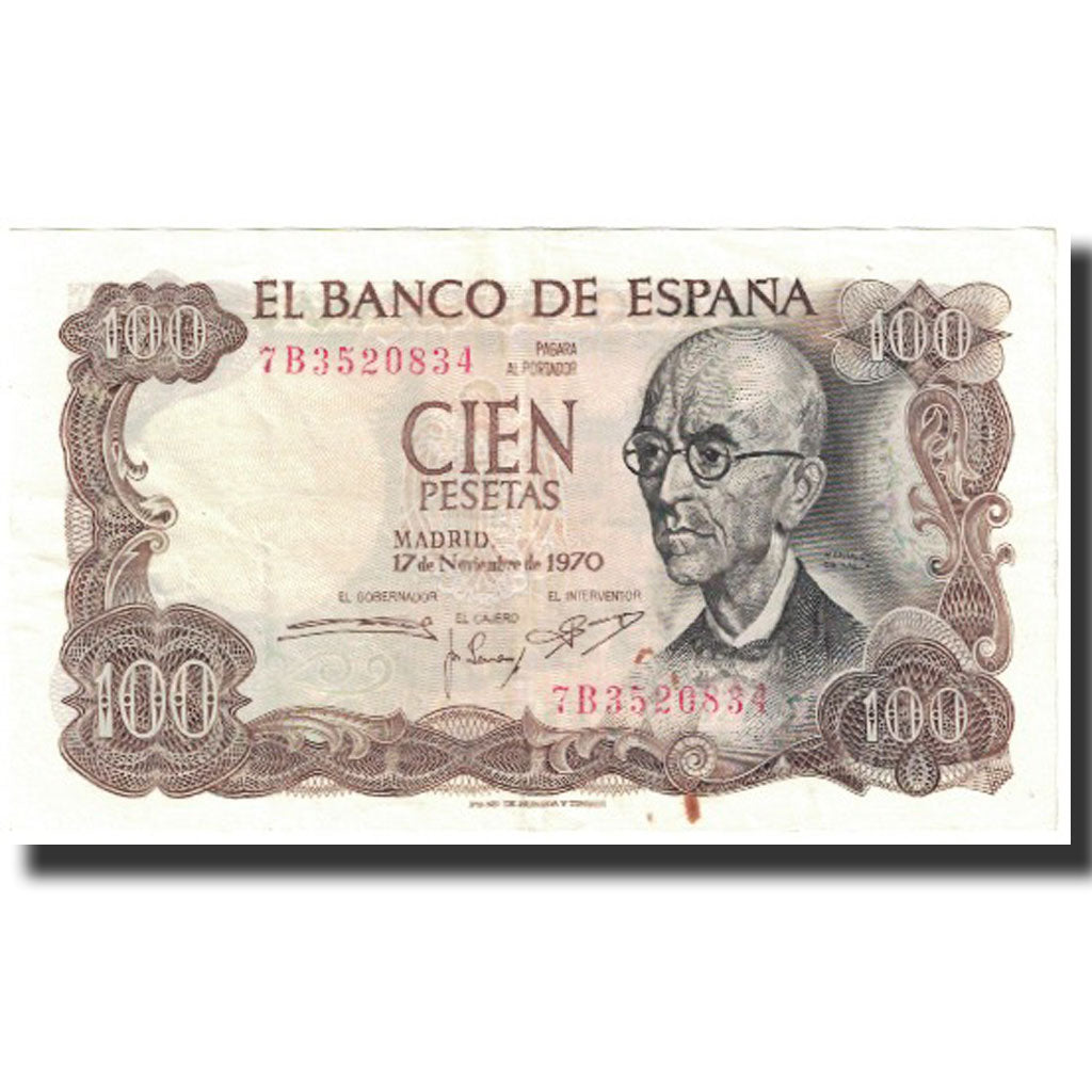 Banconote, Spagna, 100 Pesetas, 1970, 1970-11-17, KM:152a, SPL
