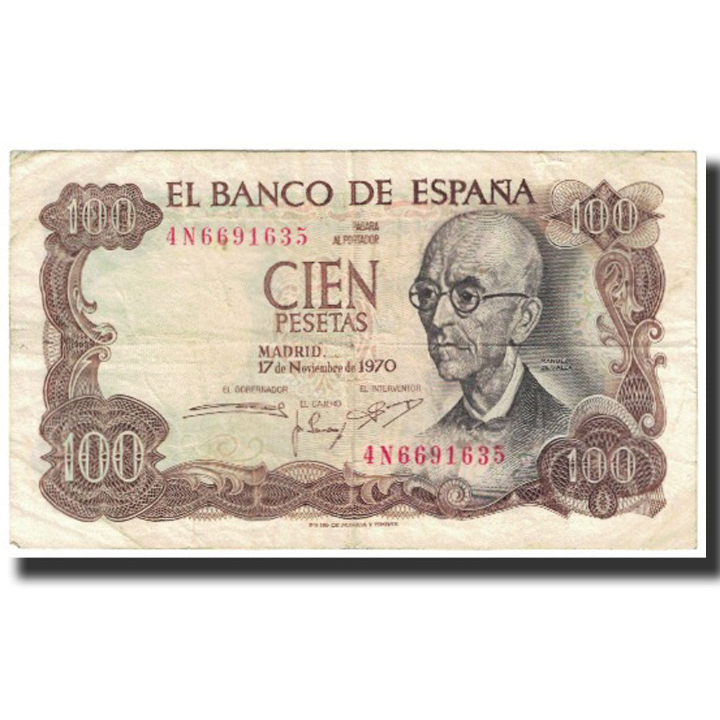 Banknote, Spain, 100 Pesetas, 1970, 1970-11-17, KM:152a, EF(40-45)