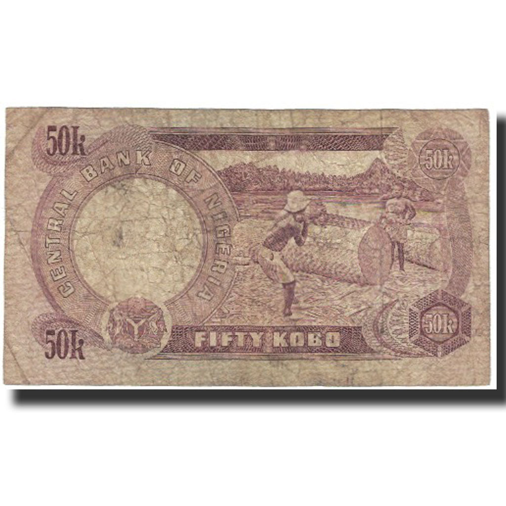 Banknote, Nigeria, 50 Kobo, Undated (1973-78), KM:14g, VG(8-10)