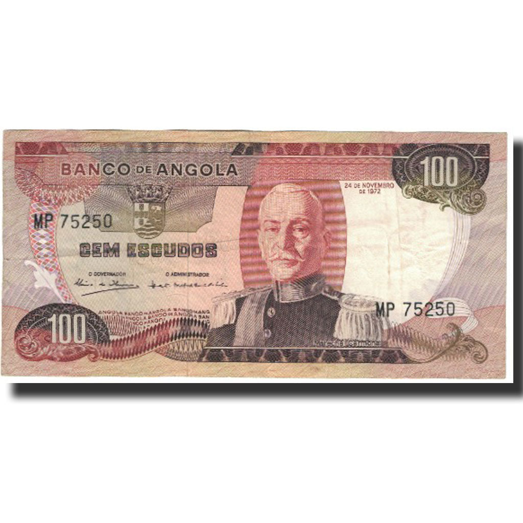 Nota, Angola, 100 Escudos, 1972, 1972-11-24, KM:101, UNC(63)