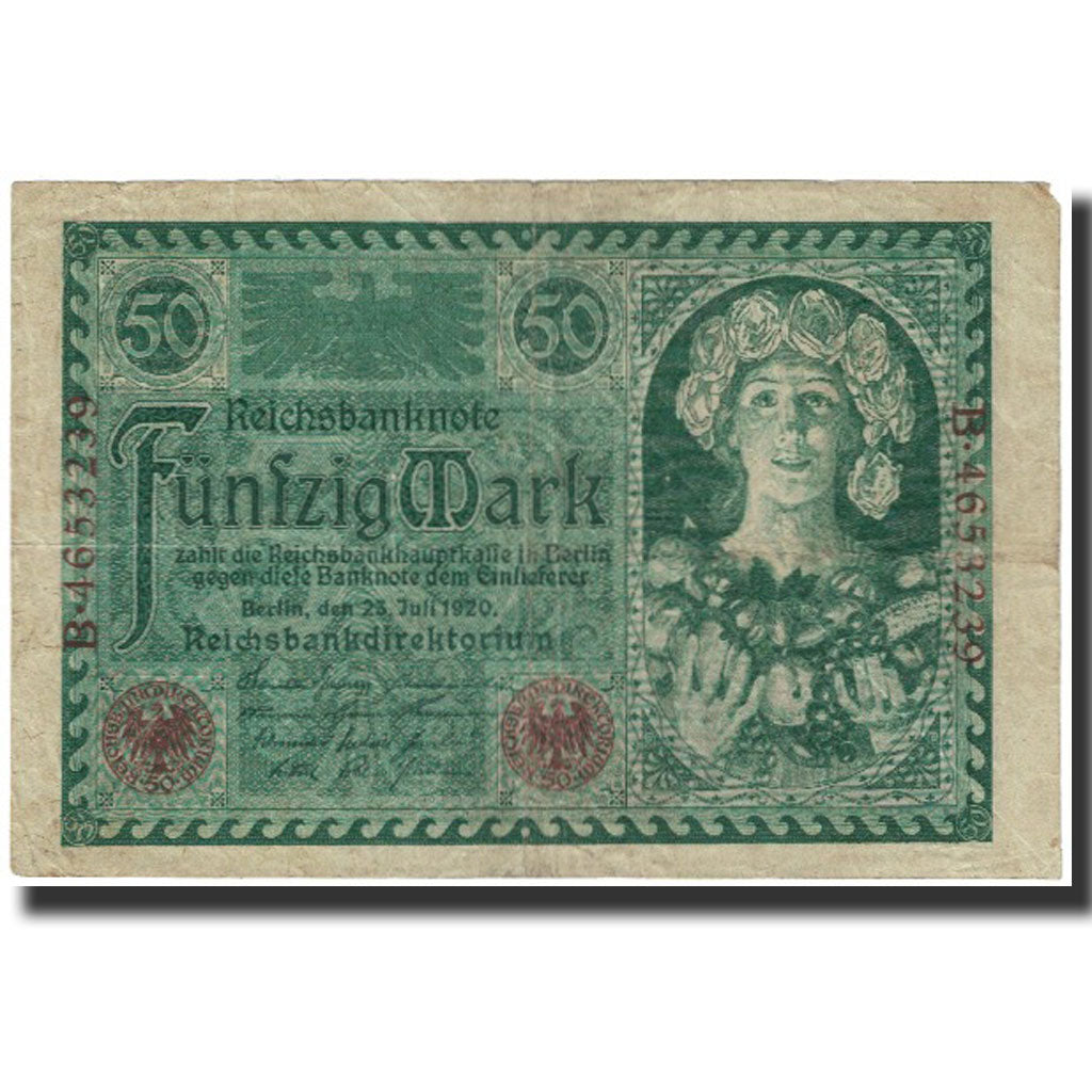 Banknot, Niemcy, 50 Mark, 1920, 1920-07-23, KM:68, EF(40-45)