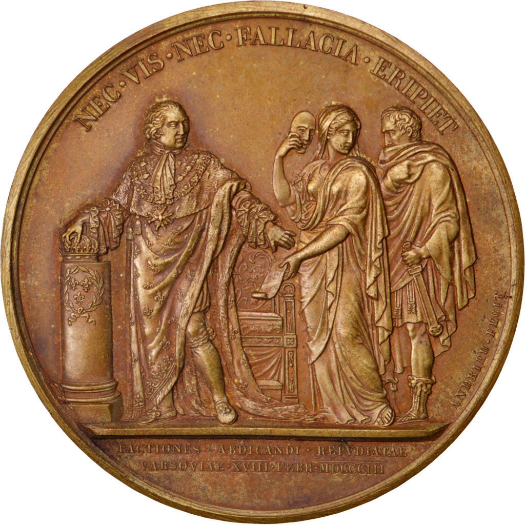 FRANCE, Politics, Society, War, Louis XVIII, Medal, 1803, AU(55-58), Andrieu,...