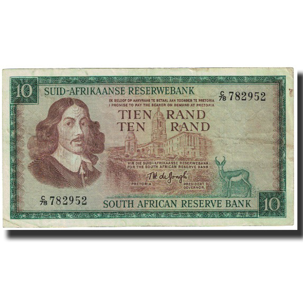 Banknote, South Africa, 10 Rand, UNDATED (1966-1976), KM:114b, EF(40-45)