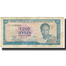 Banknote, Guinea, 5 Sylis, 1960, 1960-03-01, KM:22a, AU(55-58)