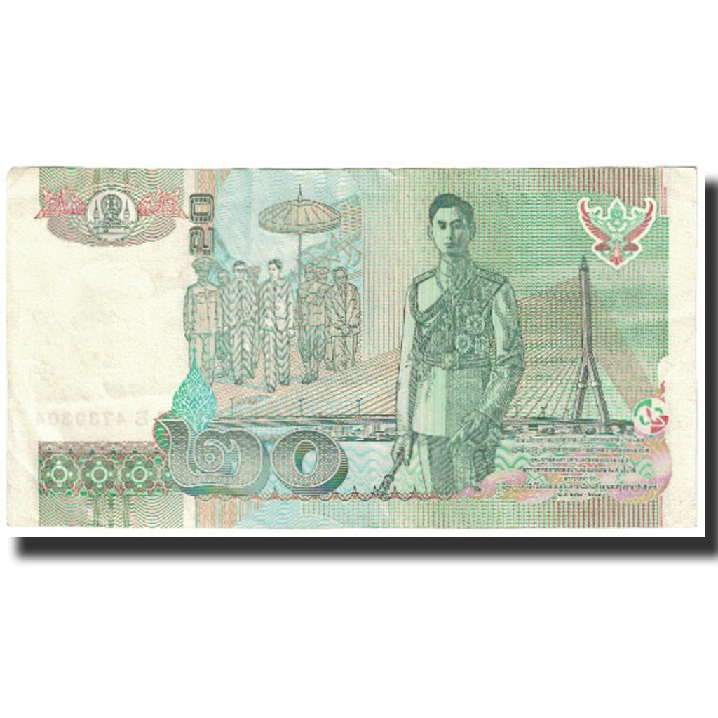 Banconote, Thailandia, 20 Baht, Undated (2002), KM:109, SPL-