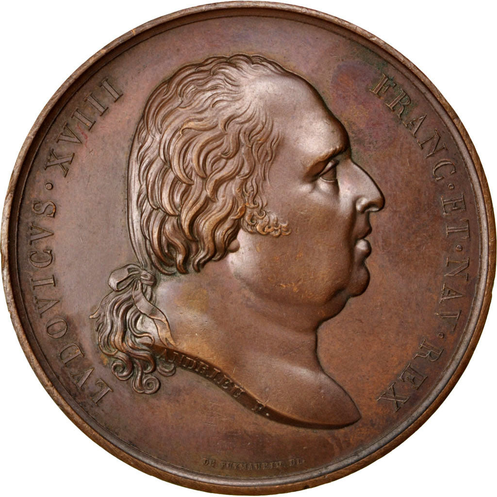 FRANCE, Politics, Society, War, Louis XVIII, Medal, 1820, AU(55-58), Andrieu,...