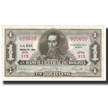 Banknot, Bolivia, 1 Boliviano, 1952, KM:128c, UNC(65-70)