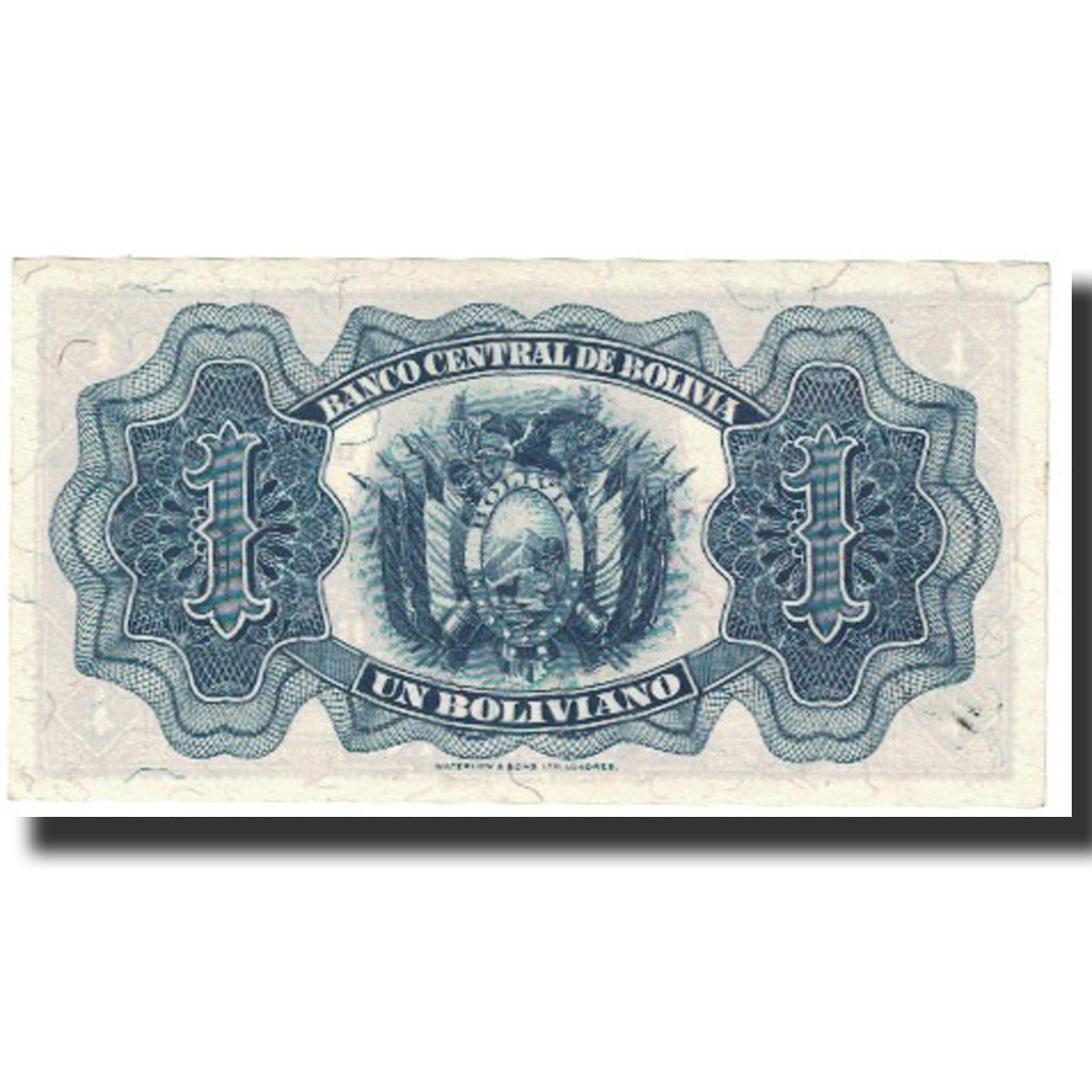 Banknote, Bolivia, 1 Boliviano, 1952, KM:128c, UNC(65-70)