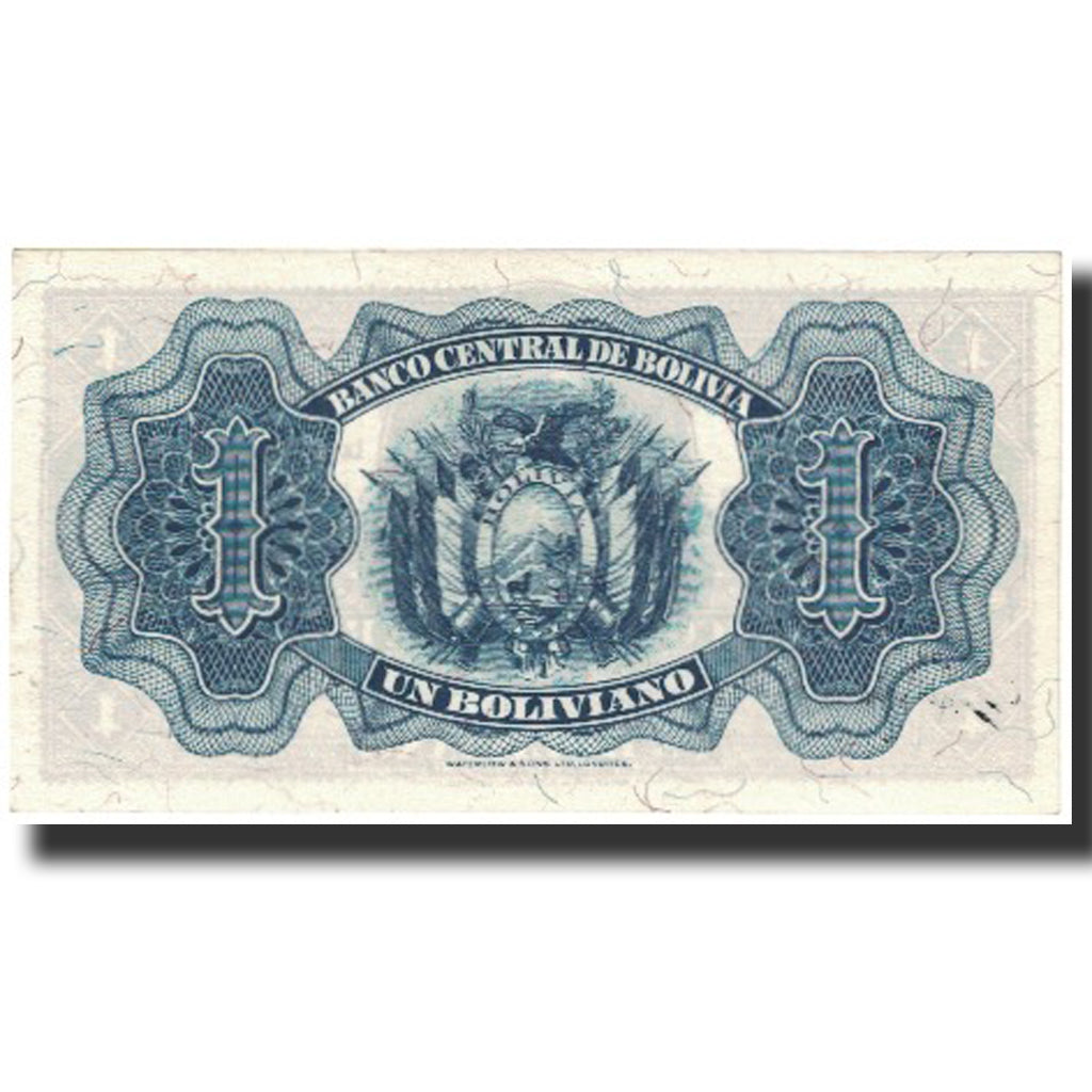 Geldschein, Bolivien, 1 Boliviano, 1952, KM:128c, UNZ