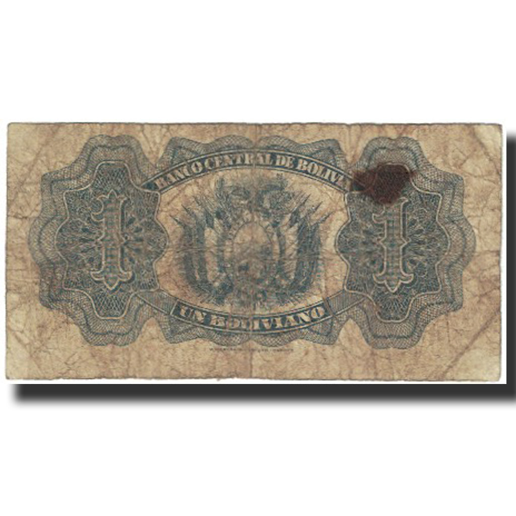 Billet, Bolivie, 1 Boliviano, Undated (1928), KM:128a, TB