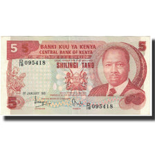 Geldschein, Kenya, 5 Shillings, 1981, 1981-01-01, KM:19a, UNZ