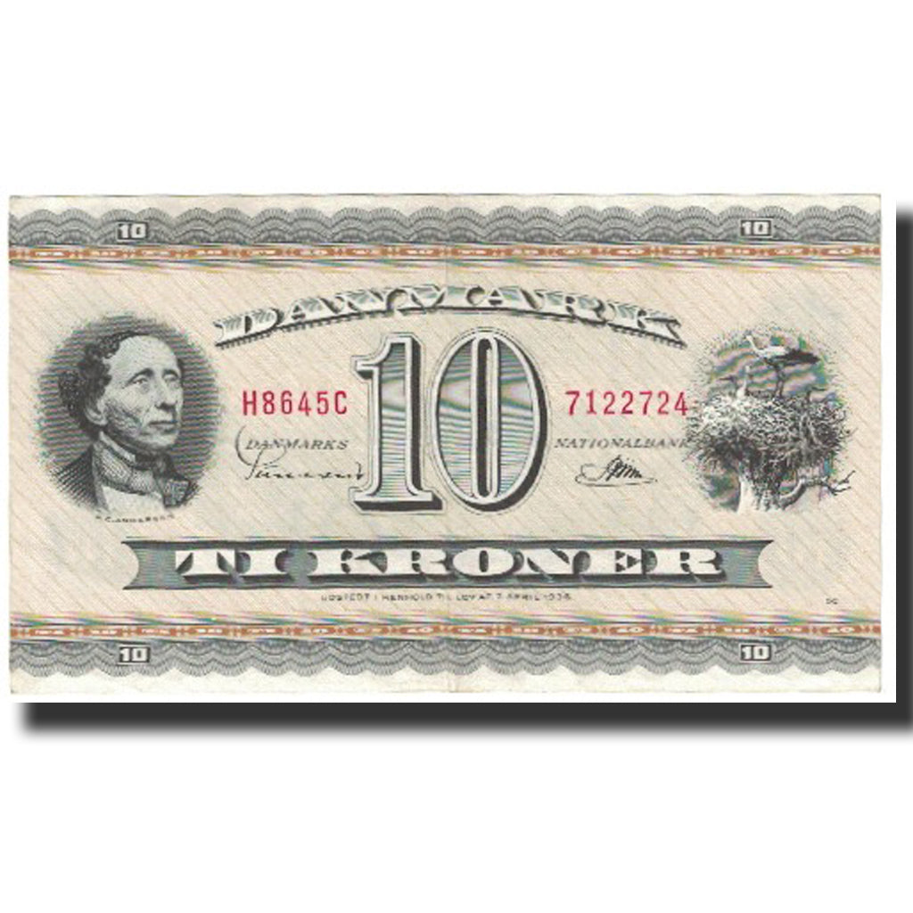Geldschein, Dänemark, 10 Kroner, Undated (1959), KM:44p, SS