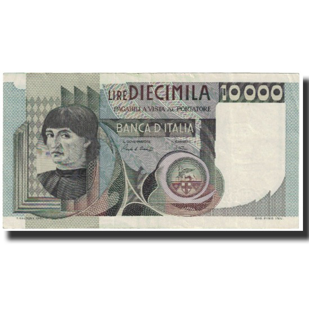 Geldschein, Italien, 10,000 Lire, KM:106a, VZ