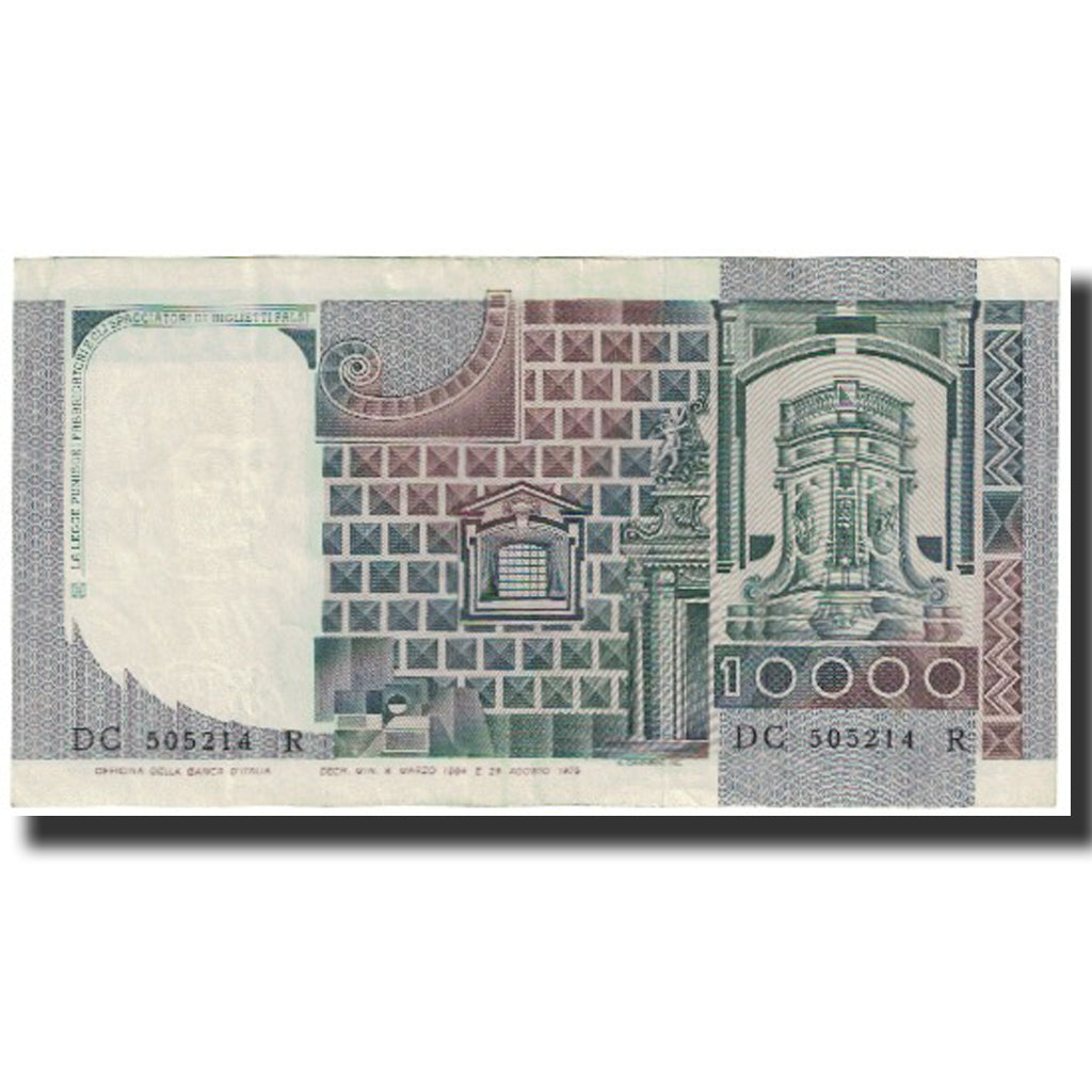 Geldschein, Italien, 10,000 Lire, KM:106a, VZ